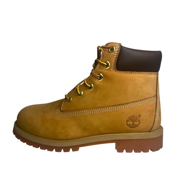 Timberland Premium 6 Inch Waterproof Wheat Nubock Junior Size 7 90s Y2K EUC - Picture 1 of 16